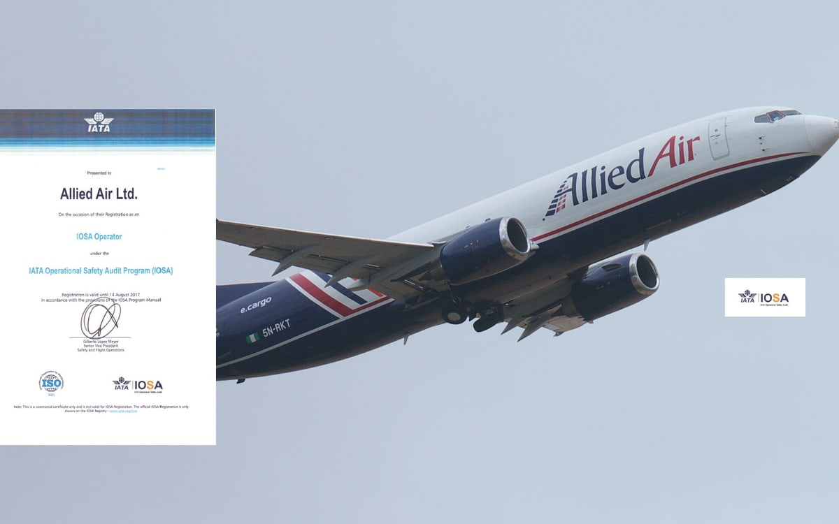 Allied Air is the first IOSA certified cargo airline in Africa